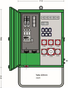 ET Verteilerschrank im   V 100N/A/6321-3 