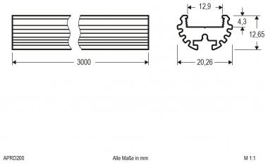 EVN Rund-Profil Aluminium-Profil APRD300 