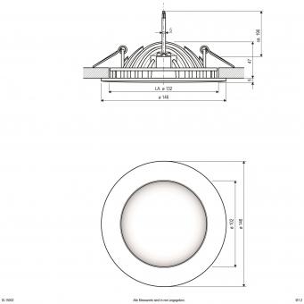 EVN LED-Downlight Druckguss weiß DL15002 