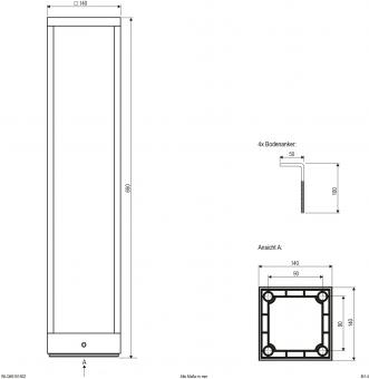 EVN LED Wegeleuchte 65cm     WLQ65151502 