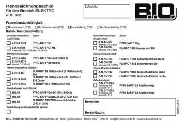 Flamro 14000 Kennzeichnungsschild 