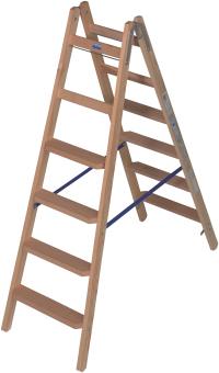 Krause Holz-Kombi-Doppelleiter 2x6 