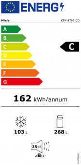 Miele KFN 4795 CD sw Kühlkombi (A) 