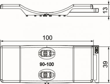 OBO 2058UW 100 LGR Uni-Gegenwanne 
