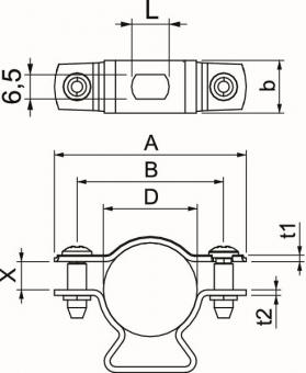 OBO ASL 733 25 G Abstandschelle 