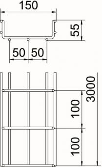 OBO SGR 55 150 A2 Schwere Gitterrinne 