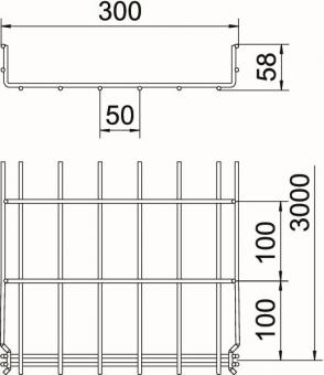 OBO GRM 55 300 A2 Gitterrinne GRM 