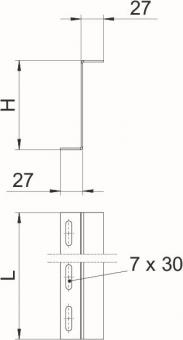 OBO TSG100Z BKRS FS Trennsteg Z-Form 