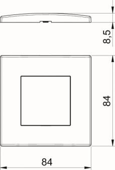 OBO AR45-F1 RW Abdeckrahmen Modul 45 