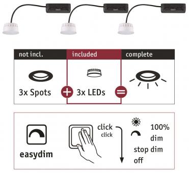 Paulmann EBL Choose 3er Coin Set   92477 