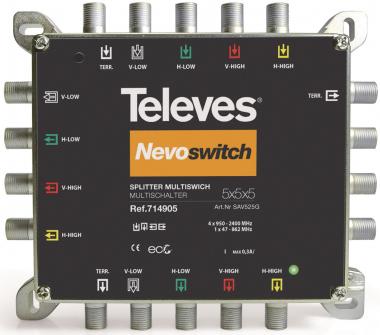 Televes 5x2-fach Guss-Verteiler  SAV525G 