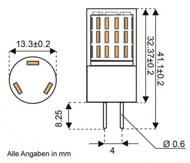 S&H LED-Röhrenform 45SMD           31397 