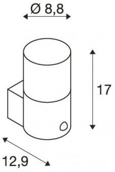 SLV GRAFIT E27 round Sensor      1006179 
