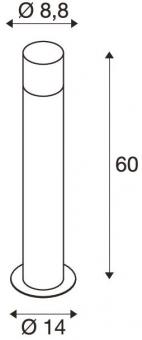 SLV GRAFIT E27 60 Pole round     1006181 