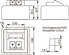 TG Modul-Aufnahme AP 80x80   H02000A0092 