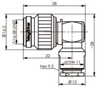 TEGA TNC-Kabelwinkelstecker  J01010A0073 