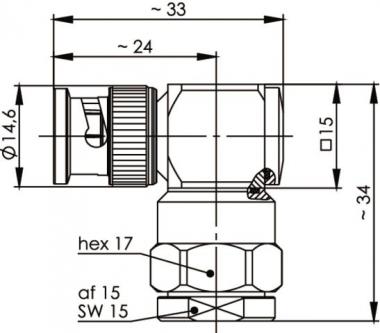 TEGA BNC-KabelwinkelStecker  J01000B1195 