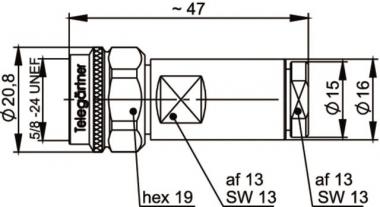 TEGA N-Kabelstecker 50Ohm IP67 100023935 