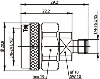TEGA Adapter N-SMA 50Ohm     J01027B0018 