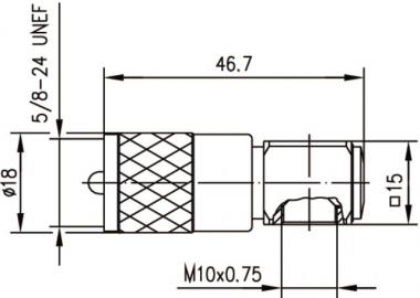 TG UHF-NormkopfStecker Ag/Ni J01040B1200 