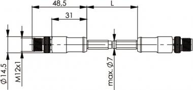 TEGA STX M12x1-Verbind-Leit. L80210A0001 