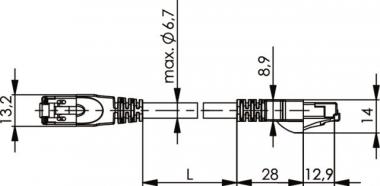 TEGA STX RJ45-RJ45 VL Profin L80401A0003 