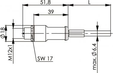TEGA STX M12x1 VL X-kod.       100017432 