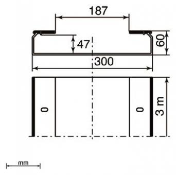 Unex Kabelrinne ungelocht hfr   66301-48 