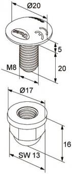 Unex Schrauben DIN 603 ISO 8677 66809-48 
