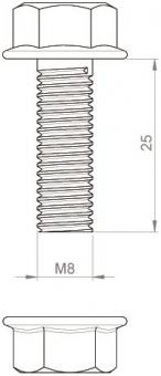 Unex Schraube DIN 6921 M8x25    66829-A4 