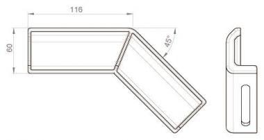 Unex Winkelverbinder fallend    66842-48 