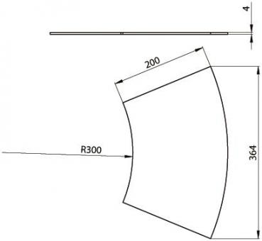 Unex Abdeckung Bogen 45  200mm  67214-04 