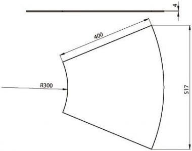 Unex Abdeckung Bogen 45  400mm  67414-04 