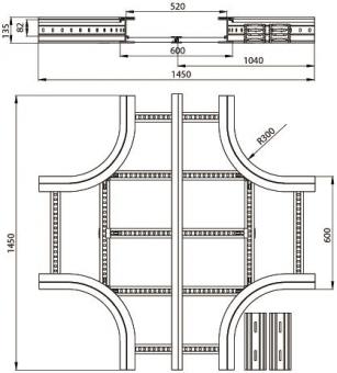 Unex Kreuzung 135x600mm R300    67628-04 