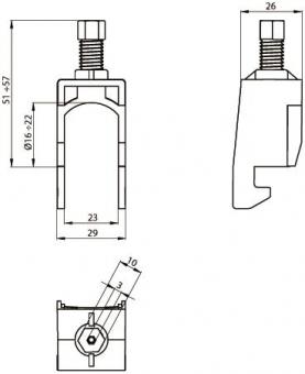 Unex Kabelschelle achatgrau     67721-48 