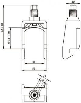 Unex Kabelschelle achatgrau     67751-48 