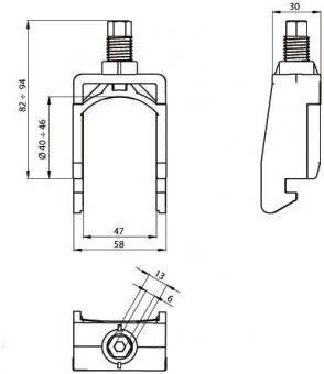 Unex Kabelschelle achatgrau     67761-48 
