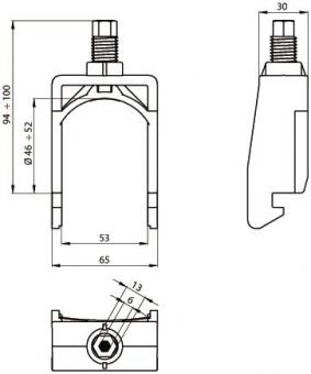 Unex Kabelschelle achatgrau     67771-48 