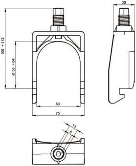 Unex Kabelschelle achatgrau     67791-48 