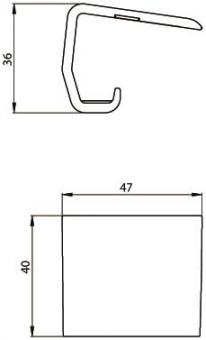 Unex Deckelklemme achatgrau     67845-48 