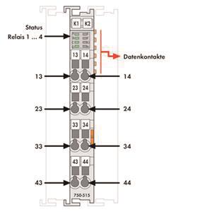 WAGO 750-515 4-Kanal-Relaisausgang,AC 