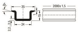 WAGO 210-509 Tragschiene,Kunststoff,35 x 