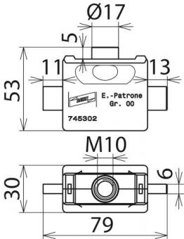 DEHN Erdungspatrone Typ A EP NH00 TI M10 