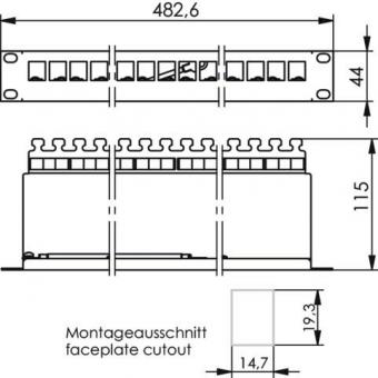 TG 19" Modulträger 1 HE      J02023A0033 