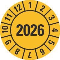 HEIN 185165 Prüfplakette 2026 gelb Folie 