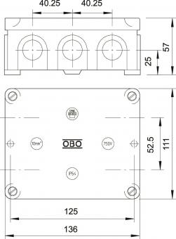 OBO B 11 M Kabelabzweigkasten 136x111x57 