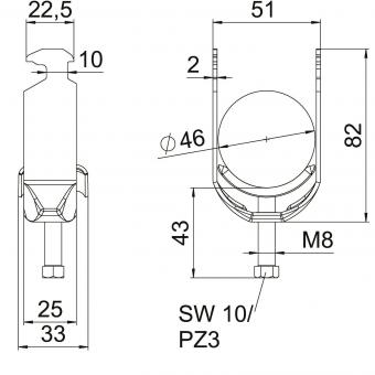 OBO BS-H1-M-46 A4 Bügelschelle 2056 