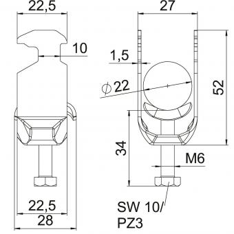 OBO BS-H1-M-22 A4 Bügelschelle 2056 