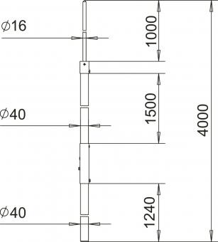OBO isFang 4000 AL Isolierter Fangmast 