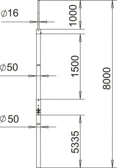OBO isFang IN 8000 Isolierter Fangmast f 